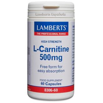 L-CARNITINA 500 mg. 60 cap. (LAMBERTS)