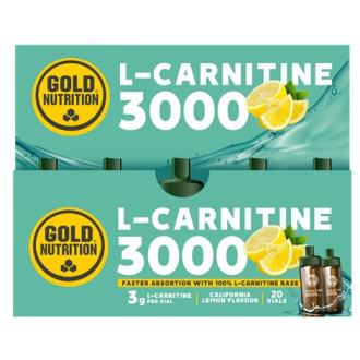 L-CARNITINA 3000mg. sabor limon 20viales (GOLD NUTRITION)